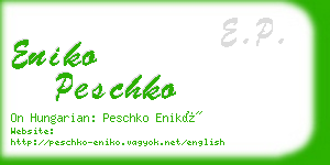 eniko peschko business card